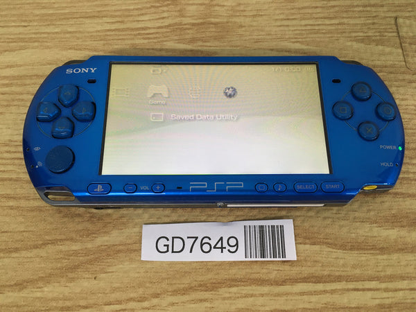 GD7649 Plz Read Item Condi PSP-3000 VIBRANT BLUE SONY PSP Console Japan