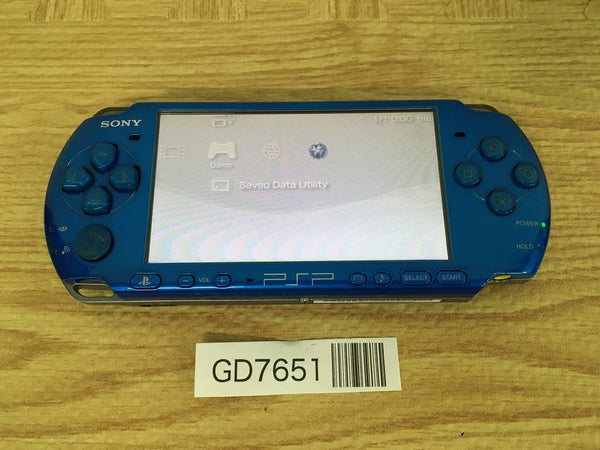 GD7651 Plz Read Item Condi PSP-3000 VIBRANT BLUE SONY PSP Console Japan
