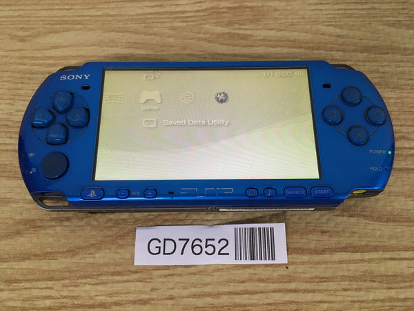 GD7652 Plz Read Item Condi PSP-3000 VIBRANT BLUE SONY PSP Console Japan