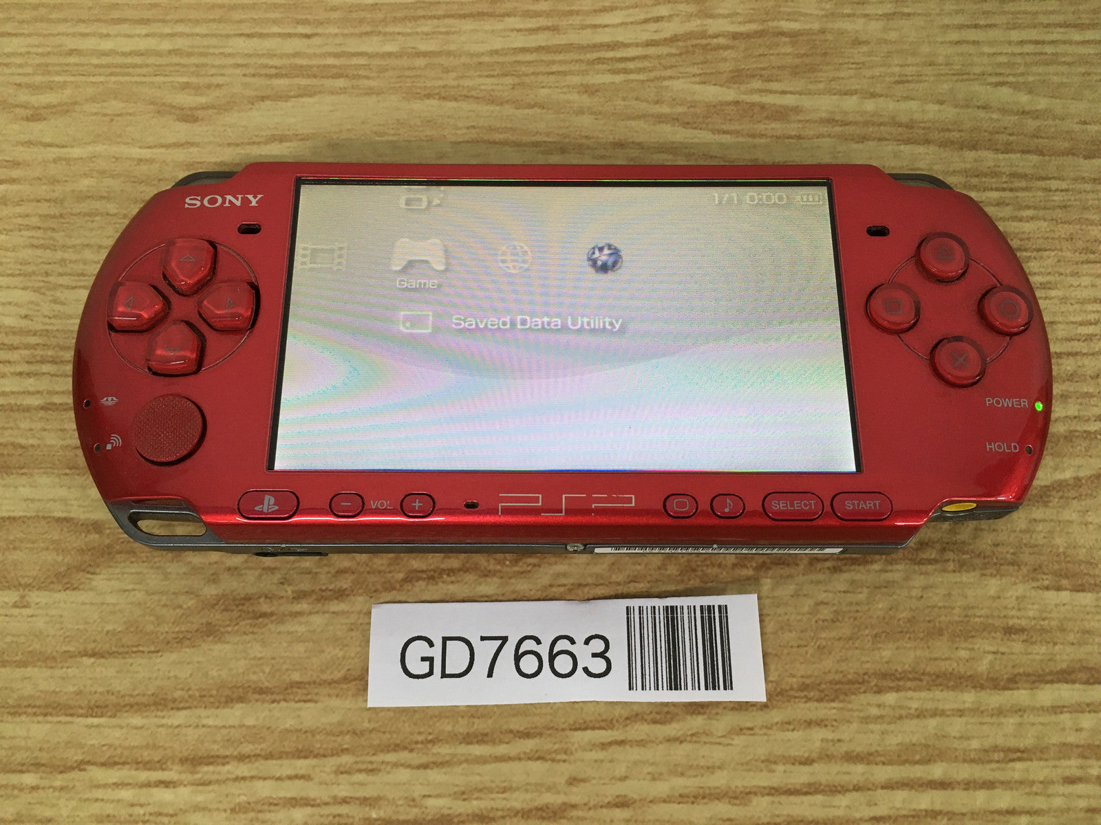 PSP レッド GD7663 Plz Read Item Condi PSP-3000 RADIANT RED SONY PSP