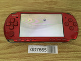 GD7665 Plz Read Item Condi PSP-3000 RADIANT RED SONY PSP Console Japan