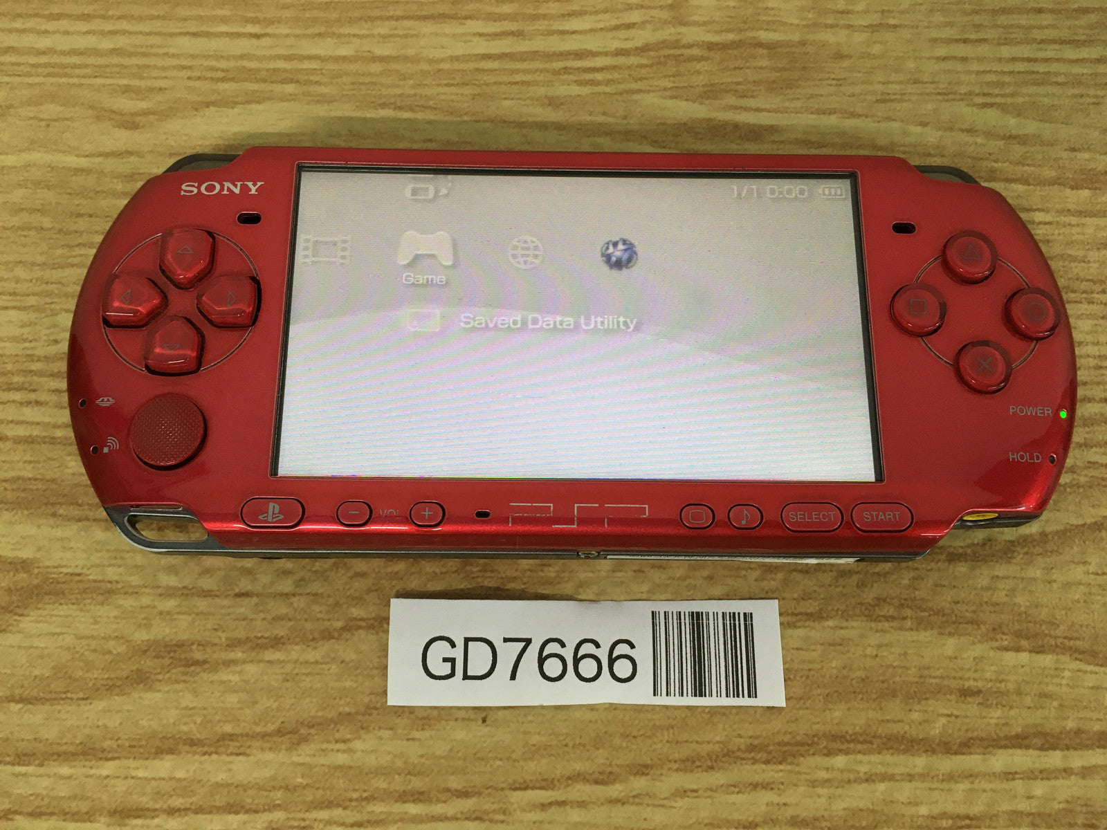 GD7666 Plz Read Item Condi PSP-3000 RADIANT RED SONY PSP