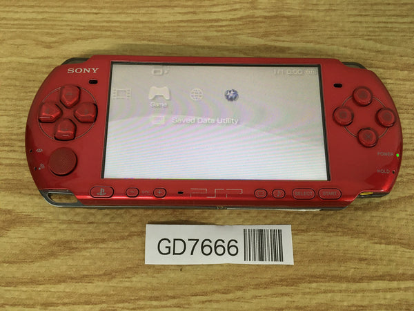 GD7666 Plz Read Item Condi PSP-3000 RADIANT RED SONY PSP Console Japan