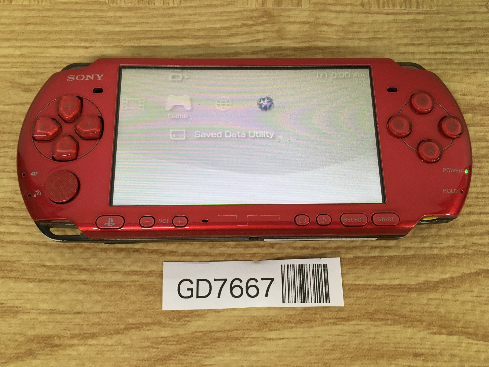 SONY PSP-3000 ⑭ GD7667 Plz Read Item Condi PSP-3000 RADIANT RED SONY PSP