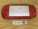 GD7667 Plz Read Item Condi PSP-3000 RADIANT RED SONY PSP Console Japan