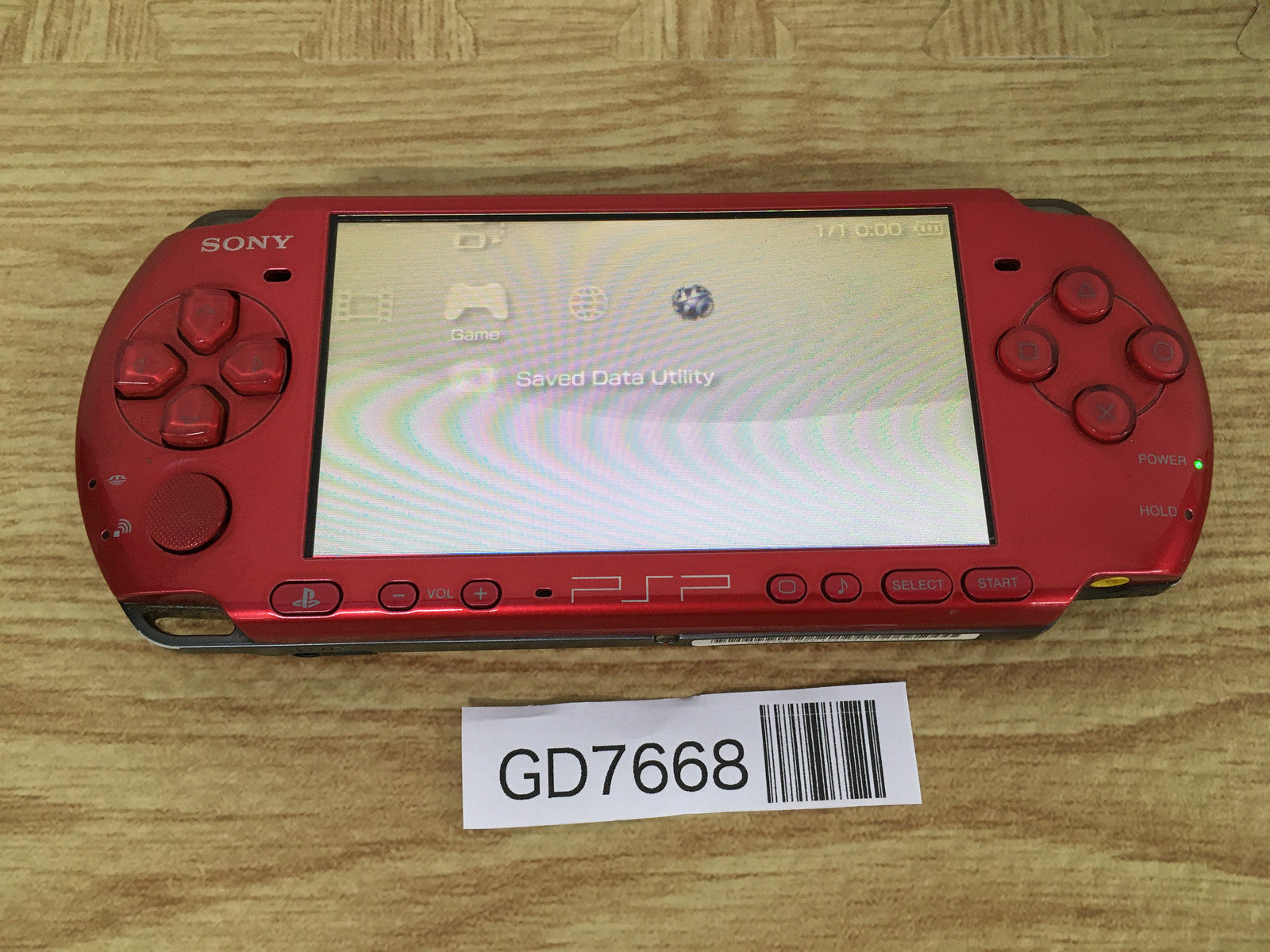 SONY - PSP3000　未使用　新品　展示品　レッド　赤　red　 new  unuse Sony PlayStation Portable PSP 3000 Black Red Console only