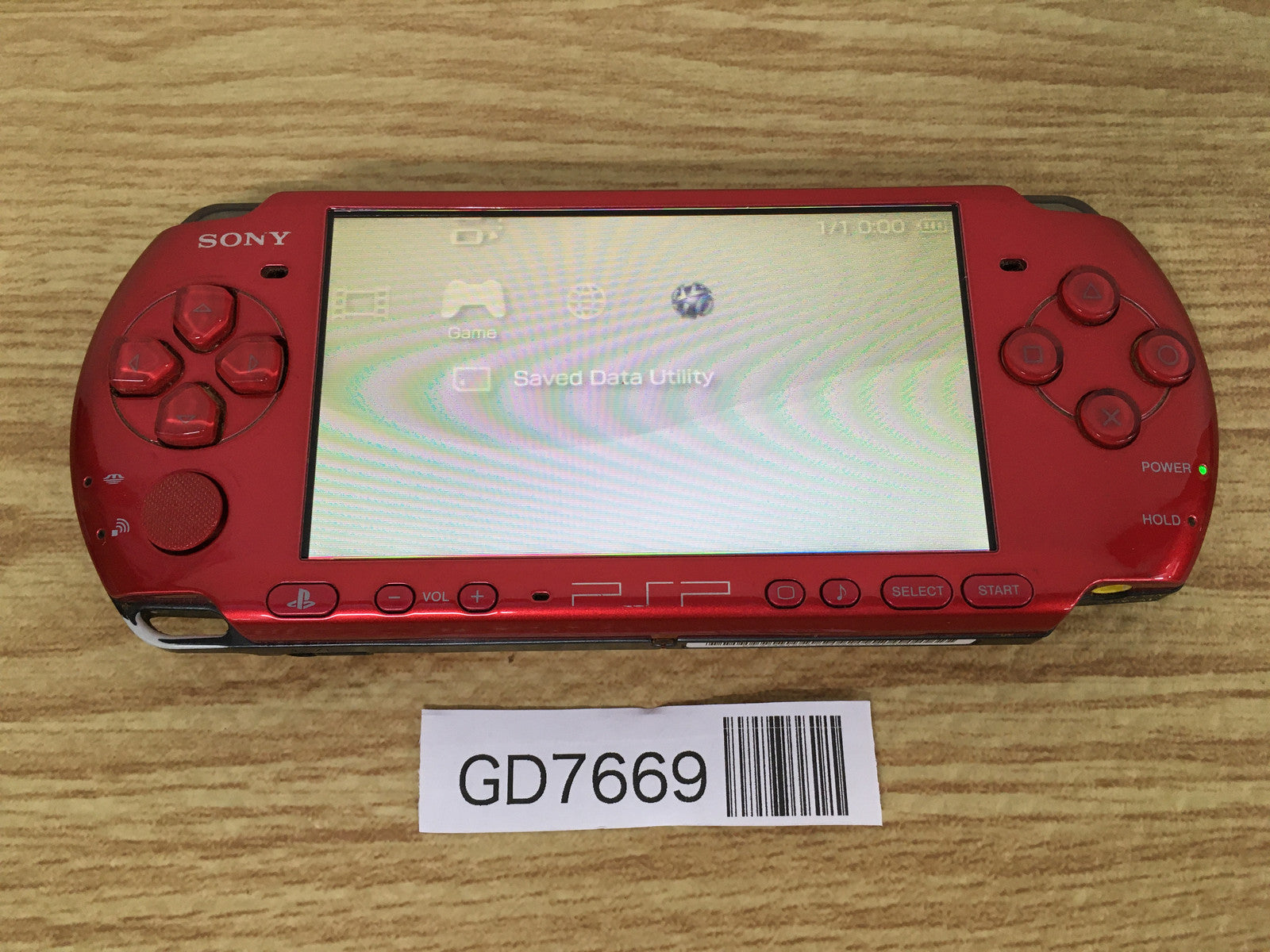 GD7669 Plz Read Item Condi PSP-3000 RADIANT RED SONY PSP