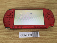 PSPと、カセット GD7669 Plz Read Item Condi PSP-3000 RADIANT RED SONY PSP