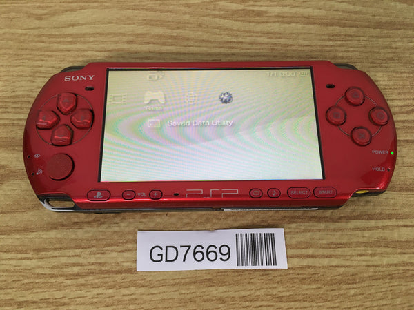GD7669 Plz Read Item Condi PSP-3000 RADIANT RED SONY PSP