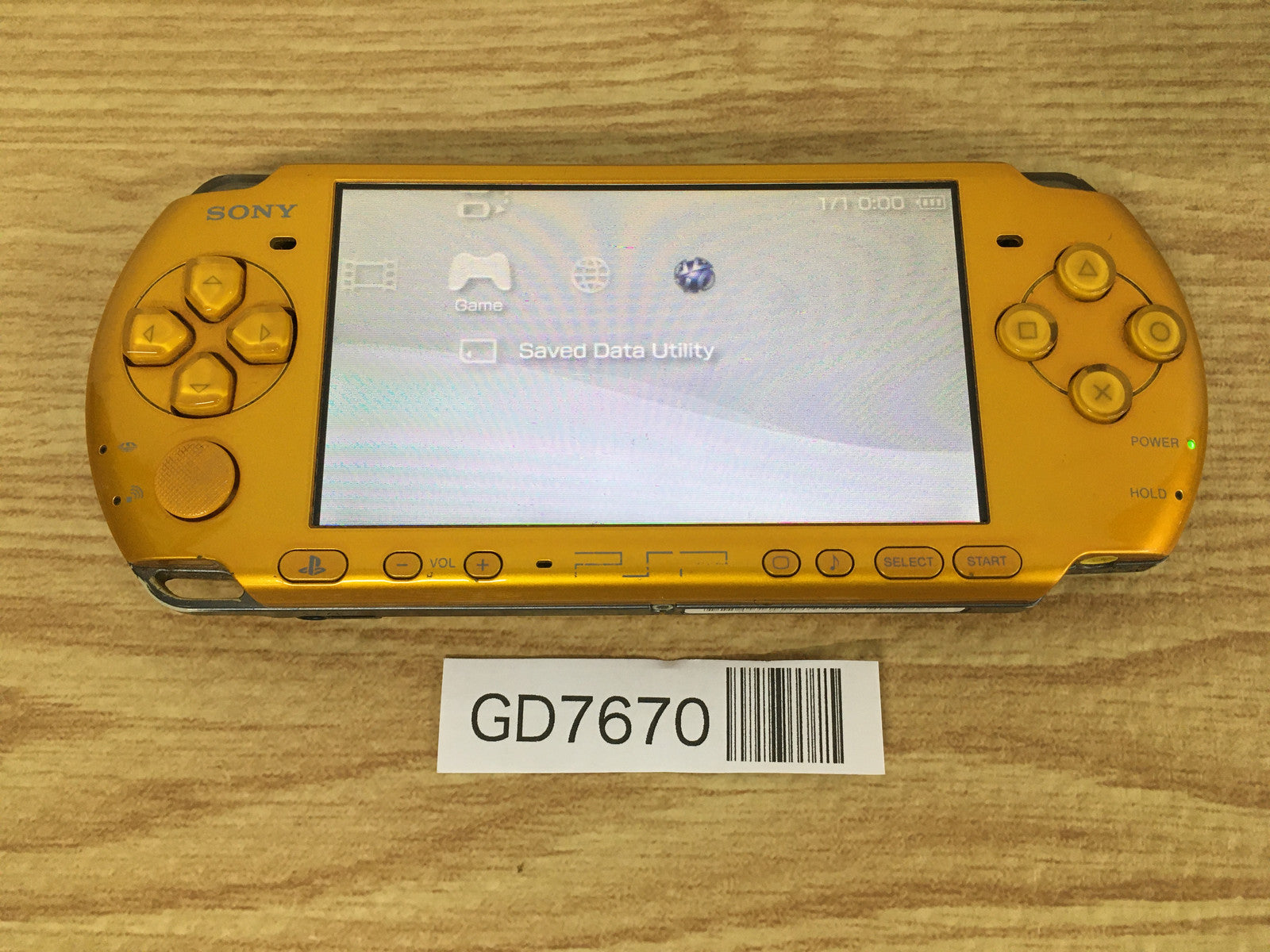 GD7670 Plz Read Item Condi PSP-3000 BRIGHT YELLOW SONY PSP