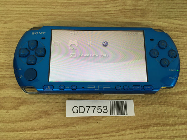 GD7753 Plz Read Item Condi PSP-3000 VIBRANT BLUE SONY PSP Console Japan