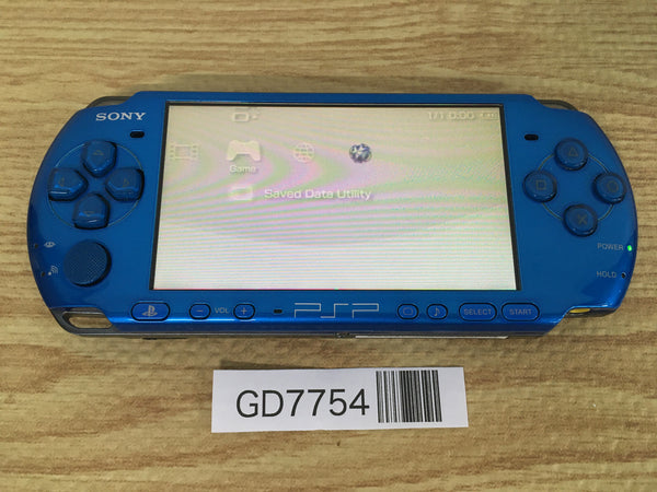GD7754 Plz Read Item Condi PSP-3000 VIBRANT BLUE SONY PSP Console Japan