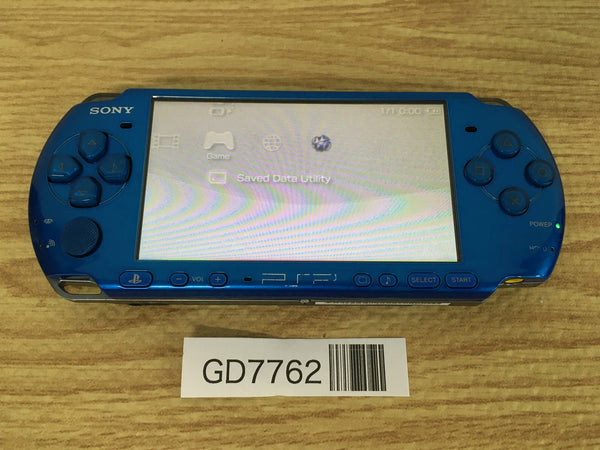 GD7762 Plz Read Item Condi PSP-3000 VIBRANT BLUE SONY PSP Console Japan