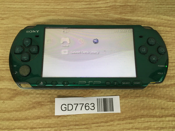 GD7763 Plz Read Item Condi PSP-3000 SPIRITED GREEN SONY PSP Console Japan
