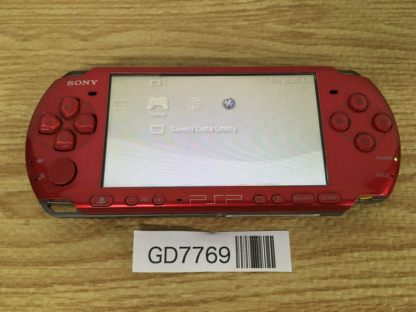 GD7769 Plz Read Item Condi PSP-3000 RADIANT RED SONY PSP Console Japan