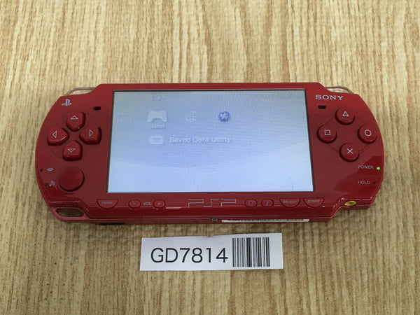 GD7814 Plz Read Item Cond PSP-2000 DEEP RED SONY PSP Console Japan
