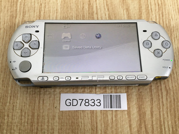 GD7833 Plz Read Item Condi PSP-3000 MYSTIC Silver SONY PSP Console Japan