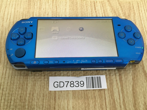 GD7839 Plz Read Item Condi PSP-3000 VIBRANT BLUE SONY PSP Console Japan