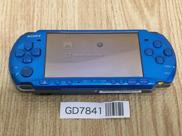 GD7841 Plz Read Item Condi PSP-3000 VIBRANT BLUE SONY PSP Console Japan