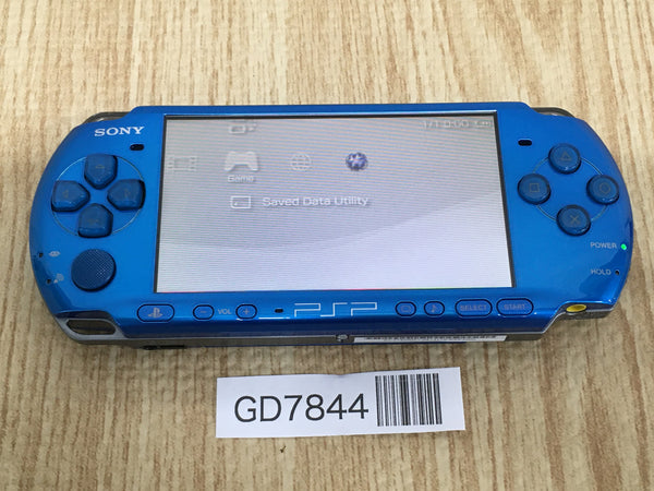 GD7844 Plz Read Item Condi PSP-3000 VIBRANT BLUE SONY PSP Console Japan