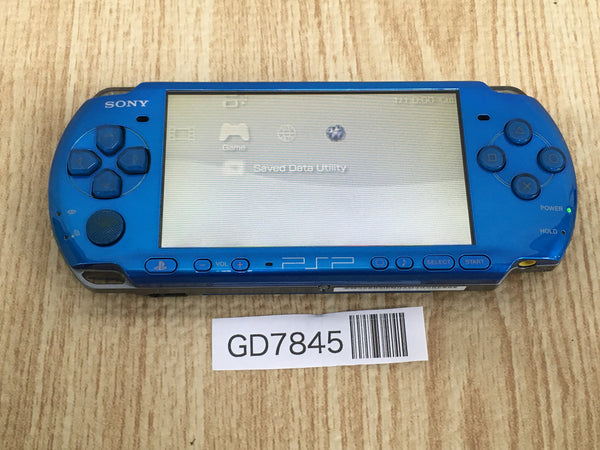 GD7845 Plz Read Item Condi PSP-3000 VIBRANT BLUE SONY PSP Console Japan