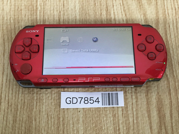 GD7854 Plz Read Item Condi PSP-3000 RADIANT RED SONY PSP Console Japan