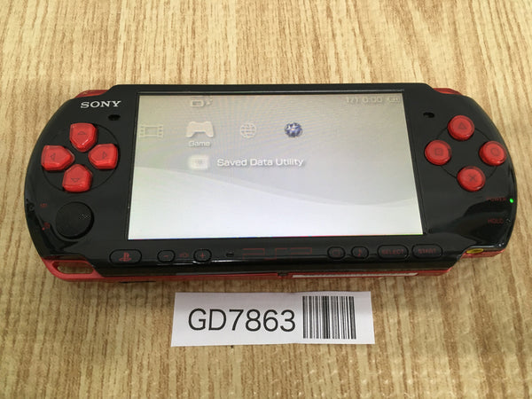 GD7863 Plz Read Item Condi PSP-3000 BLACK & RED SONY PSP Console Japan