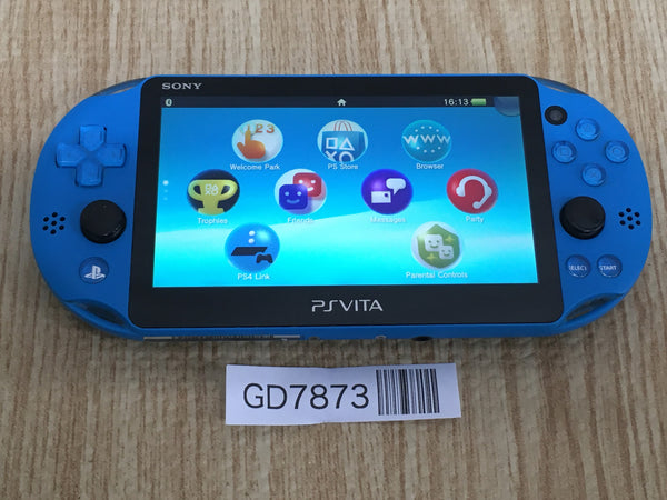 GD7873 Plz Read Item Condi PS Vita PCH-2000 AQUA BLUE SONY PSP Console Japan