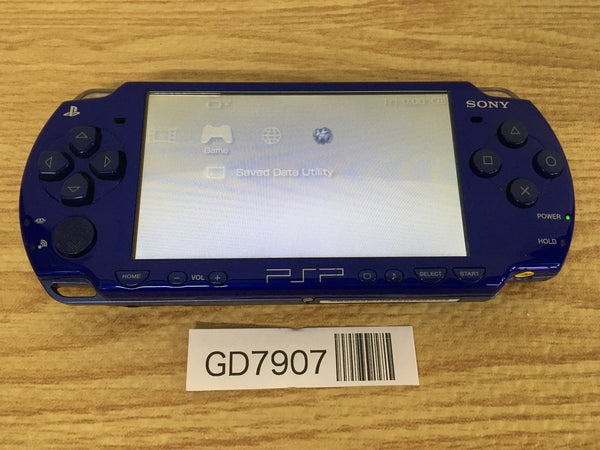 GD7907 Plz Read Item Condi PSP-2000 METALLIC BLUE SONY PSP Console Japan
