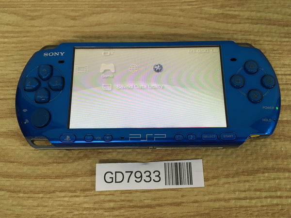 GD7933 Plz Read Item Condi PSP-3000 VIBRANT BLUE SONY PSP Console Japan