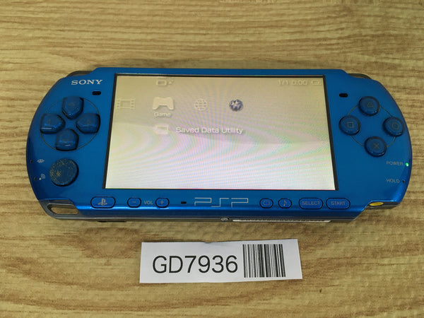 GD7936 Plz Read Item Condi PSP-3000 VIBRANT BLUE SONY PSP Console Japan
