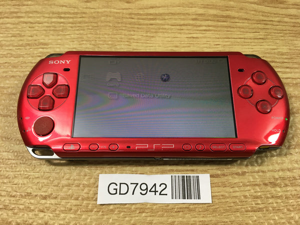 GD7942 Plz Read Item Condi PSP-3000 RADIANT RED SONY PSP Console Japan
