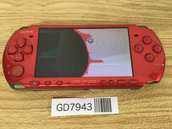 GD7943 Plz Read Item Condi PSP-3000 RADIANT RED SONY PSP Console Japan
