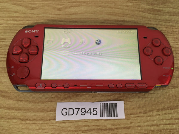GD7945 Plz Read Item Condi PSP-3000 RADIANT RED SONY PSP Console Japan