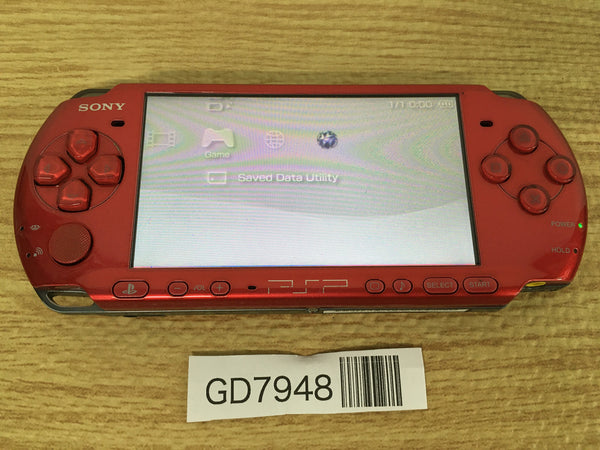GD7948 Plz Read Item Condi PSP-3000 RADIANT RED SONY PSP Console Japan