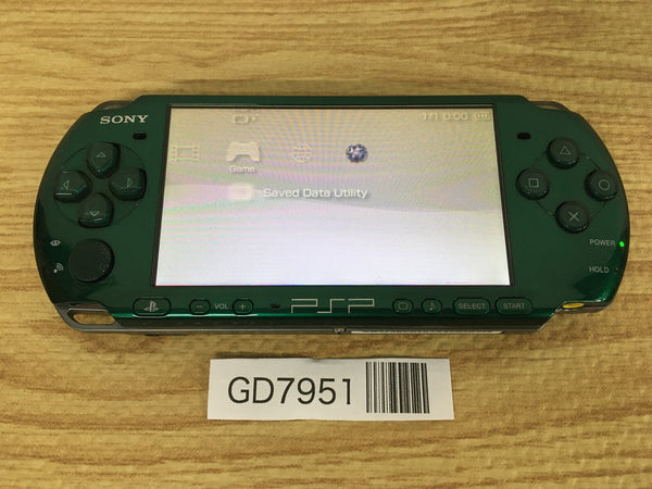 GD7951 Plz Read Item Condi PSP-3000 SPIRITED GREEN SONY PSP Console Japan