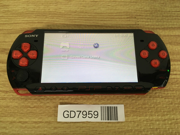GD7959 No Battery PSP-3000 BLACK & RED SONY PSP Console Japan