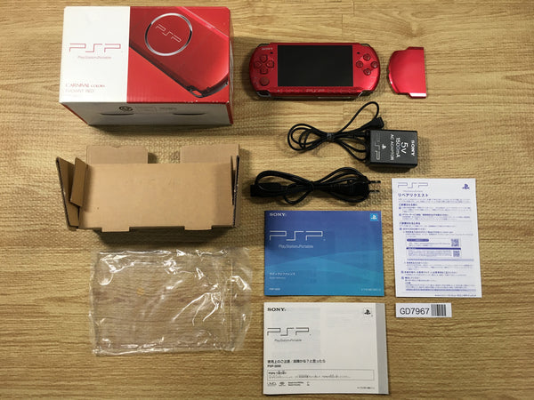 GD7967 PSP-3000 RADIANT RED BOXED SONY PSP Console Japan