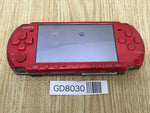 GD8030 No Battery PSP-3000 RADIANT RED SONY PSP Console Japan