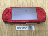 GD8030 No Battery PSP-3000 RADIANT RED SONY PSP Console Japan