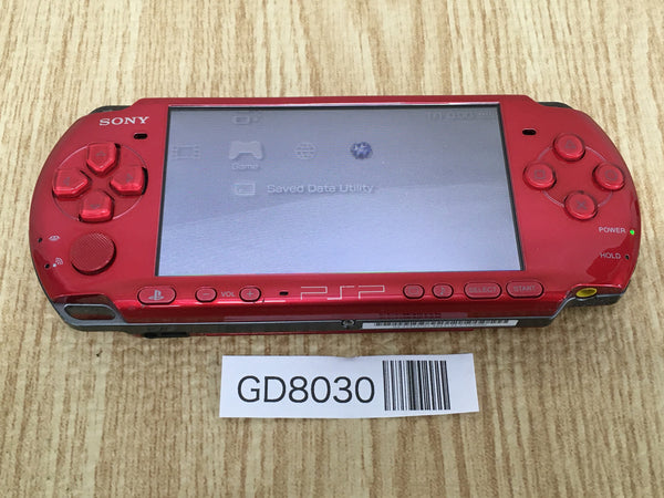 GD8030 No Battery PSP-3000 RADIANT RED SONY PSP Console Japan