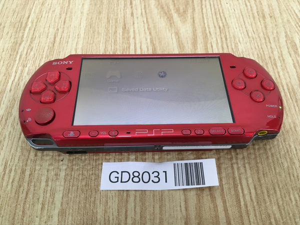 GD8031 Plz Read Item Condi PSP-3000 RADIANT RED SONY PSP Console Japan