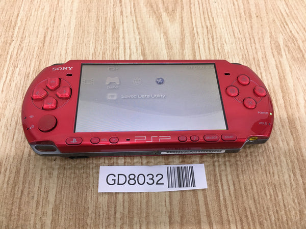 GD8032 Plz Read Item Condi PSP-3000 RADIANT RED SONY PSP Console Japan