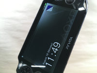 GD8039 Plz Read Item Condi PS Vita PCH-1000 CRYSTAL BLACK SONY PSP Console Japan