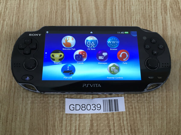 GD8039 Plz Read Item Condi PS Vita PCH-1000 CRYSTAL BLACK SONY PSP Console Japan