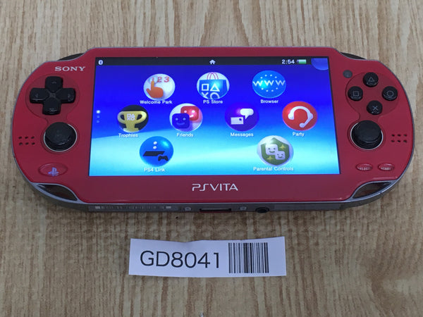 GD8041 Plz Read Item Condi PS Vita PCH-1000 COSMIC RED SONY PSP Console Japan