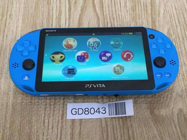 GD8043 Plz Read Item Condi PS Vita PCH-2000 AQUA BLUE SONY PSP Console Japan