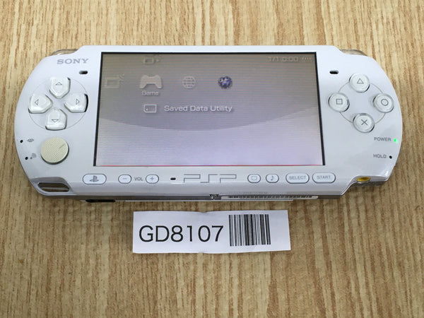 GD8107 Plz Read Item Condi PSP-3000 PEARL WHITE SONY PSP Console Japan