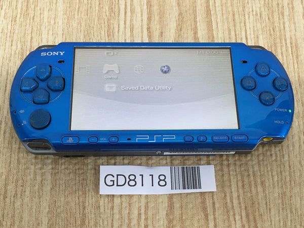 GD8118 Plz Read Item Condi PSP-3000 VIBRANT BLUE SONY PSP Console Japan