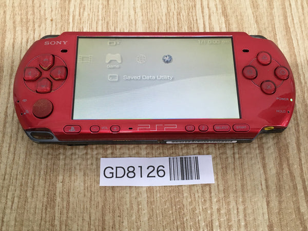 GD8126 Plz Read Item Condi PSP-3000 RADIANT RED SONY PSP Console Japan